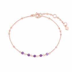 Maja Emulto Armband - Amethyst facettiert rosegold - MEB-3355-AB