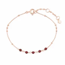 Maja Emulto Armband - Granat facettiert 925 Silber rosegold - MEB-3355-G