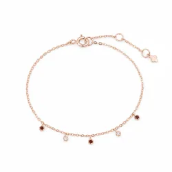 Maja Emulto Armband - Granat Topas facettiert rosegold - MEB-3362-G-TW