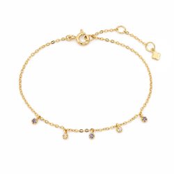 Maja Emulto Armband - Iolith Topas facettiert vergoldet - MEB-3362-I-TW