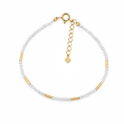 Maja Emulto Armband - Zirkonia facettiert 925 Silber vergoldet - MEB-4125-CZ