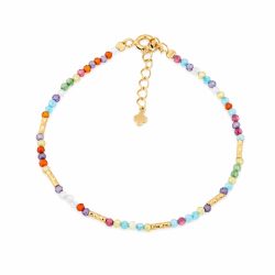 Maja Emulto Armband - bunt facettiert vergoldet - MEB-4125-MULTI CZ
