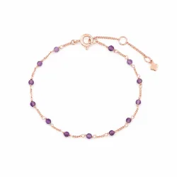Maja Emulto Armband - Amethyst facettiert rosegold - MEB-4128-AB