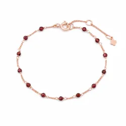 Maja Emulto Armband - Granat facettiert 925 Silber rosegold - MEB-4128-G