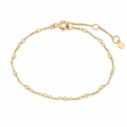 Maja Emulto Armband - Peridot facettiert grün vergoldet - MEB-4128-P