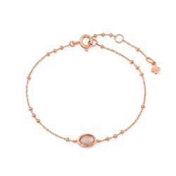 Maja Emulto Armband - Mondstein pfirsich 925 Silber vergoldet - MJB-005-MP