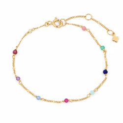 Maja Emulto Armband - bunt facettiert vergoldet - MJB-002-MIX