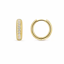 ELLA Juwelen Creolen - ELLA Juwelen Creolen 585 Gold mit Zirkonia - NPU/CO129GG