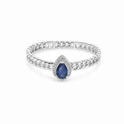 ELLA Juwelen Ring - ELLA Juwelen Ring 750 Gold weiß mit Brillant und Edelstein - A2418