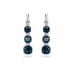 ELLA Juwelen Ohrringe - ELLA Juwelen Ohrringe 585 Gold Blau Diamant Edelstein - AS1516