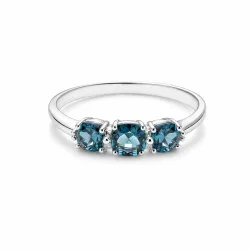 ELLA Juwelen Ring - ELLA Juwelen Ring 585 Gold weiß mit Brillant und Edelstein - AS1518