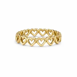 FJF JEWELLERY Ring - FJF JEWELLERY Ring Herz 925 Silber vergoldet - FJF0043252SYG