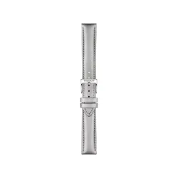 Tissot Uhrband - ORIGINAL TISSOT LEDERARMBAND SILBERGRAU BANDANSTOSS 16 MM - T852047129