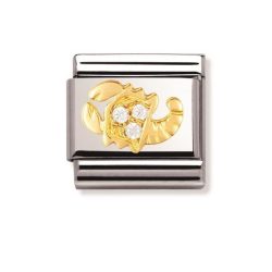 Nomination Classic - STERNZEICHEN Edelstahl, 18K-Gold und Cubic Zirc. (Skorpion)