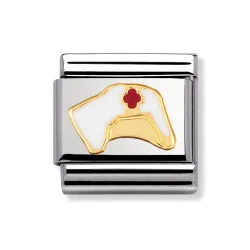 Nomination Classic - DAILY LIFE Edelstahl, Email und 18K-Gold (Hut Krankenschwester)