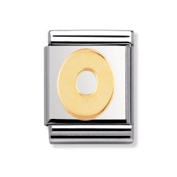 Nomination BIG - BUCHSTABE Edelstahl und 18K-Gold (O)