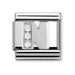 Nomination Classic - SilverShine Buchstabe N mit Zirkonia - 330301/14