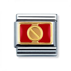 Nomination Classic - Plankette mit Schraube rot emailliert - 030280/10