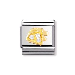 Nomination Classic - STERNZEICHEN Edelstahl, 18K-Gold und Cubic Zirc. (Lowe)