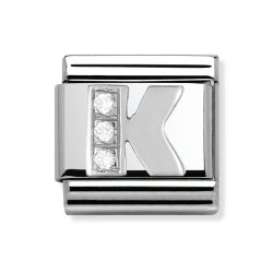 Nomination Classic - SilverShine Buchstabe K mit Zirkonia - 330301/11