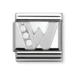 Nomination Classic - SilverShine Buchstabe W mit Zirkonia - 330301/23