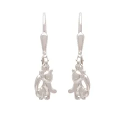 Schneider Basic Ohrringe - Silber - Katze hängend - SK39