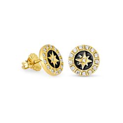 Maja Emulto Ohrstecker - Starshine Black - EL00112.ER.YG.B