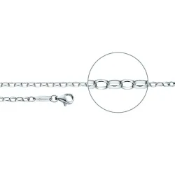 Der Kettenmacher Halskette - Ankerkette Oval Silber - A1S