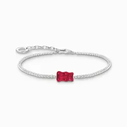 Thomas Sabo Armband - Tennisarmband mit rotem Goldbären - A2187-052-10-L19V