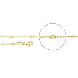 Der Kettenmacher Halskette - Ankerkette Ovaline Diamantiert Gold - A4G