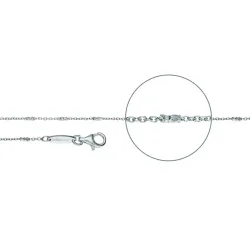 Der Kettenmacher Halskette - Ankerkette mit Zwischenelementen Diamantiert Silber - A5S