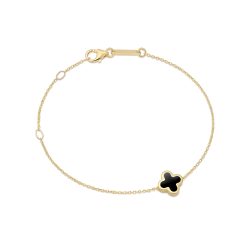 Maja Emulto Armband - Black Clover - EL0004.BR.YG.B