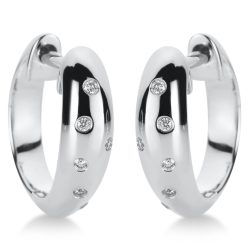 DiamondGroup Creolen - Brillant Weißgold 585 - c107-10022