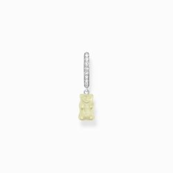 Thomas Sabo Creolen - Einzel-Creole mit weißem Goldbären - CR726-052-14