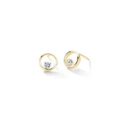 FJF JEWELLERY Ohrstecker - Herz Weiß - FJF0030007YWH
