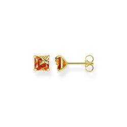 Thomas Sabo Ohrstecker - Oranger Stein mit Stern - H2116-472-8