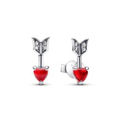 Pandora Ohrstecker - Pfeil & Murano-Glas-Herz - 293668C01