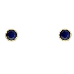 Schneider Basic Ohrstecker - Gold ? Zylinder mit schwarzem Safir klein ? ZS05