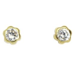 Schneider Basic Ohrstecker - Gold - Blumen mit Zirkon - ZS25