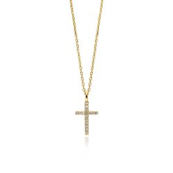 Julie Julsen Halskette - SPARKLING CROSS KIDS - JJKNE33856-G