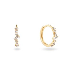 Jackie Creolen - Clifton White Topaz Hoops - JKE26.640