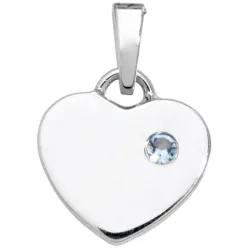 Schneider Basic Anhänger - Silber - Herz Blau - SK31