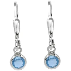 Schneider Basic Ohrringe - Silber - Zirkonia Blau - SK02