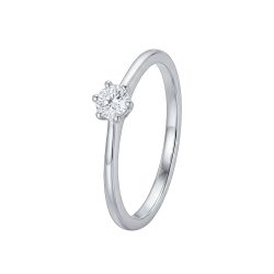 Best of Diamonds Ring - Solitär Diamantring 585 Weißgold 0,10ct TW/SI