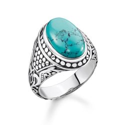 Thomas Sabo Ring - Rebel at Heart - Türkis - TR2241-878-17