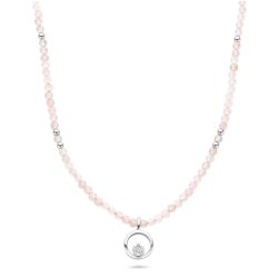 FJF JEWELLERY Halskette - Icon Heart Stone Edition Rosequartz - FJF0010050SRQ