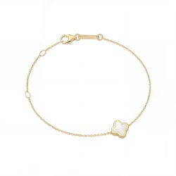 Maja Emulto Armband - White Clover - EL0004.BR.YG.W