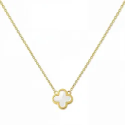 Maja Emulto Halskette - White Clover - EL0003.NE.YG.W
