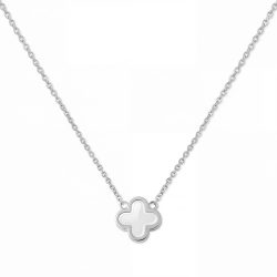 Maja Emulto Halskette - White Clover - EL0003.NE.RH.W