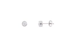 XENOX Ohrstecker - Silver Circle Zargenfassung - XS7028